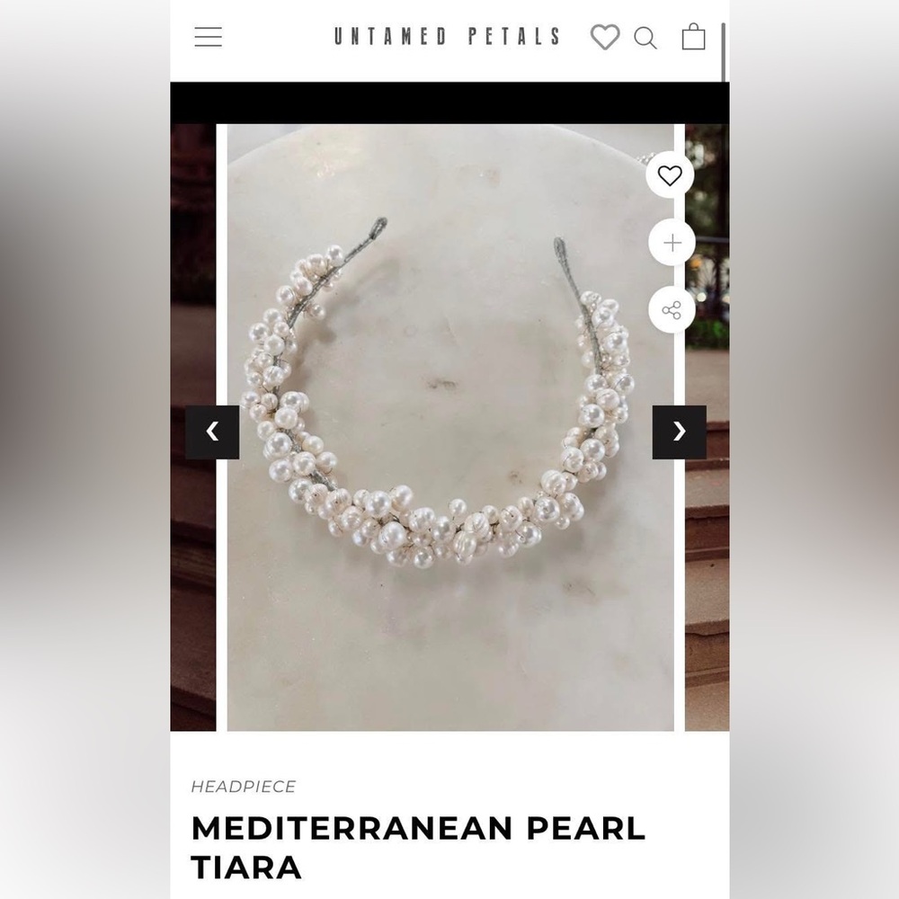 Untamed Petals Mediterranean Pearl Headband